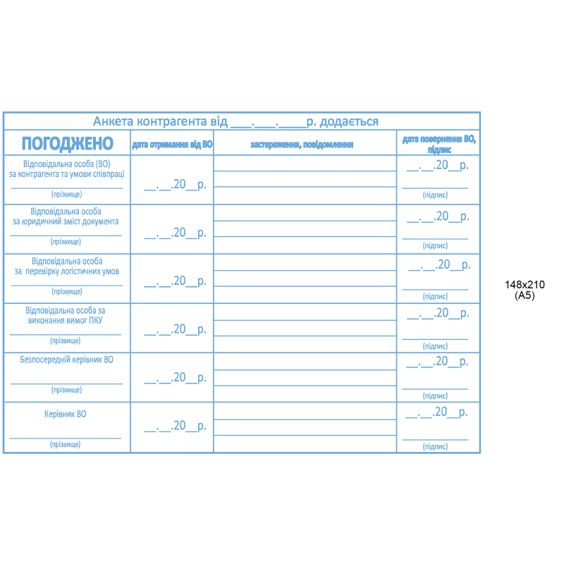 Штамп 148 - 210 см²